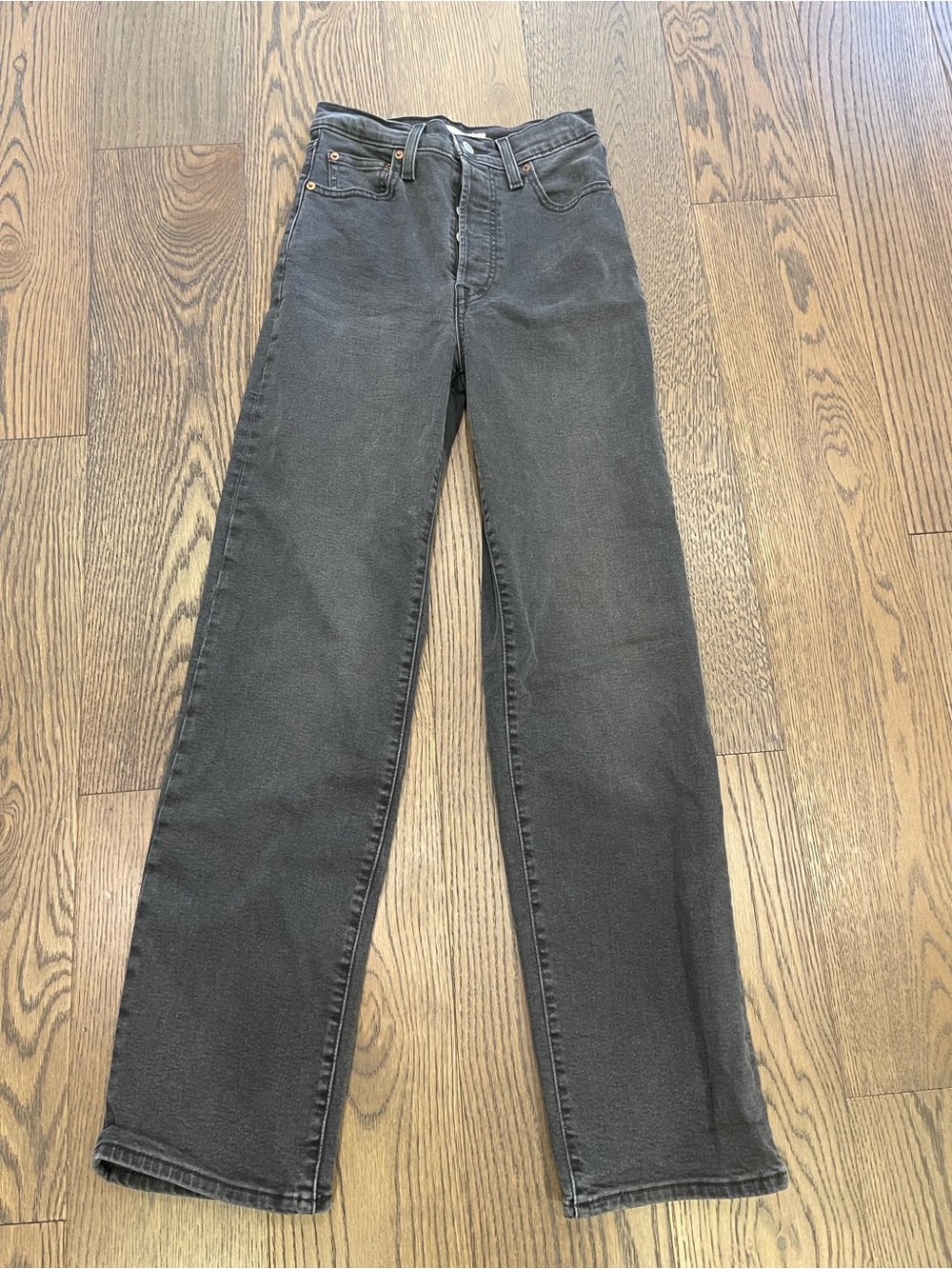 Levis Ribcage Straight Washed Black 26 Stretch
